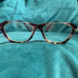 MIU MIU Half Frame Marbled purple Eyeglasses VMU04O